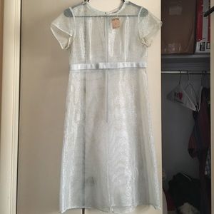 Vintage Agnes B silver cage dress.